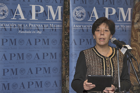 Carmen del Riego, durante su intervención. Fotos: Pablo Vázquez / APM